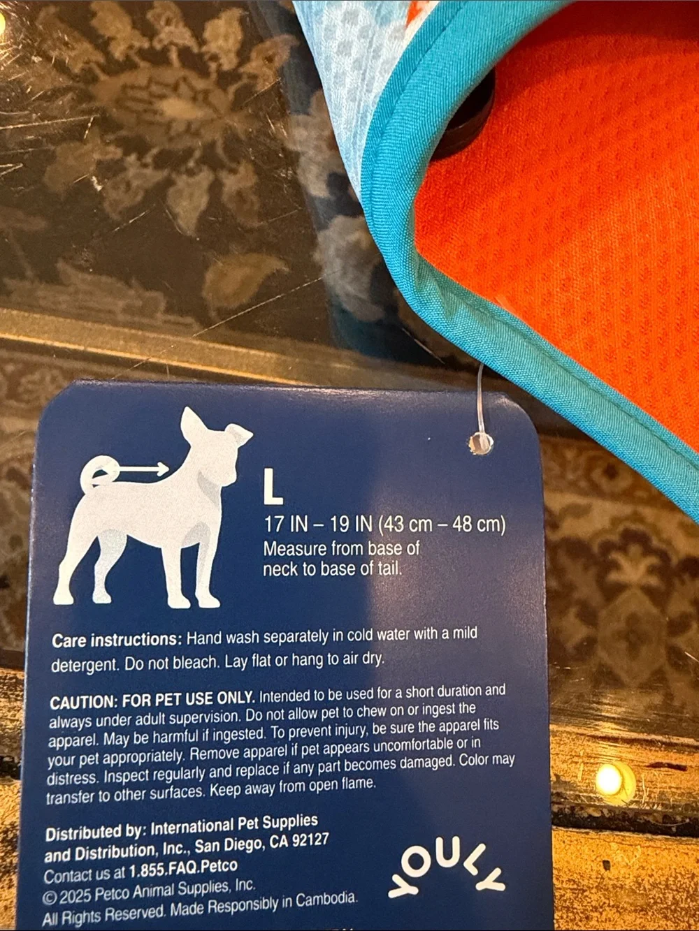 NWT Youly Various Sizes Dog Beach Bum Cooling Vest - Blue with Beach Ball Print